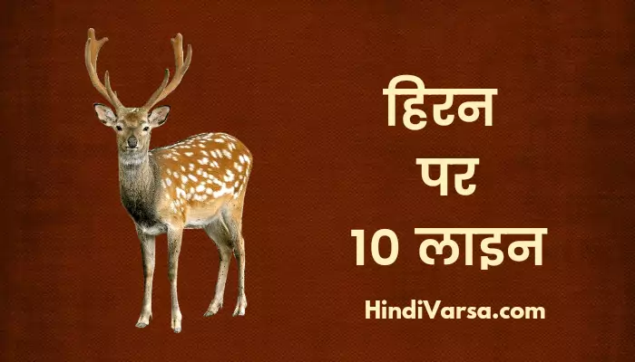 10 Lines On Deer In Hindi
