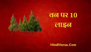 10 Lines On Forest In Hindi